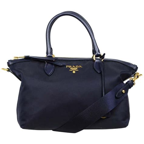 prada dark blue bag|Prada blue nylon bag.